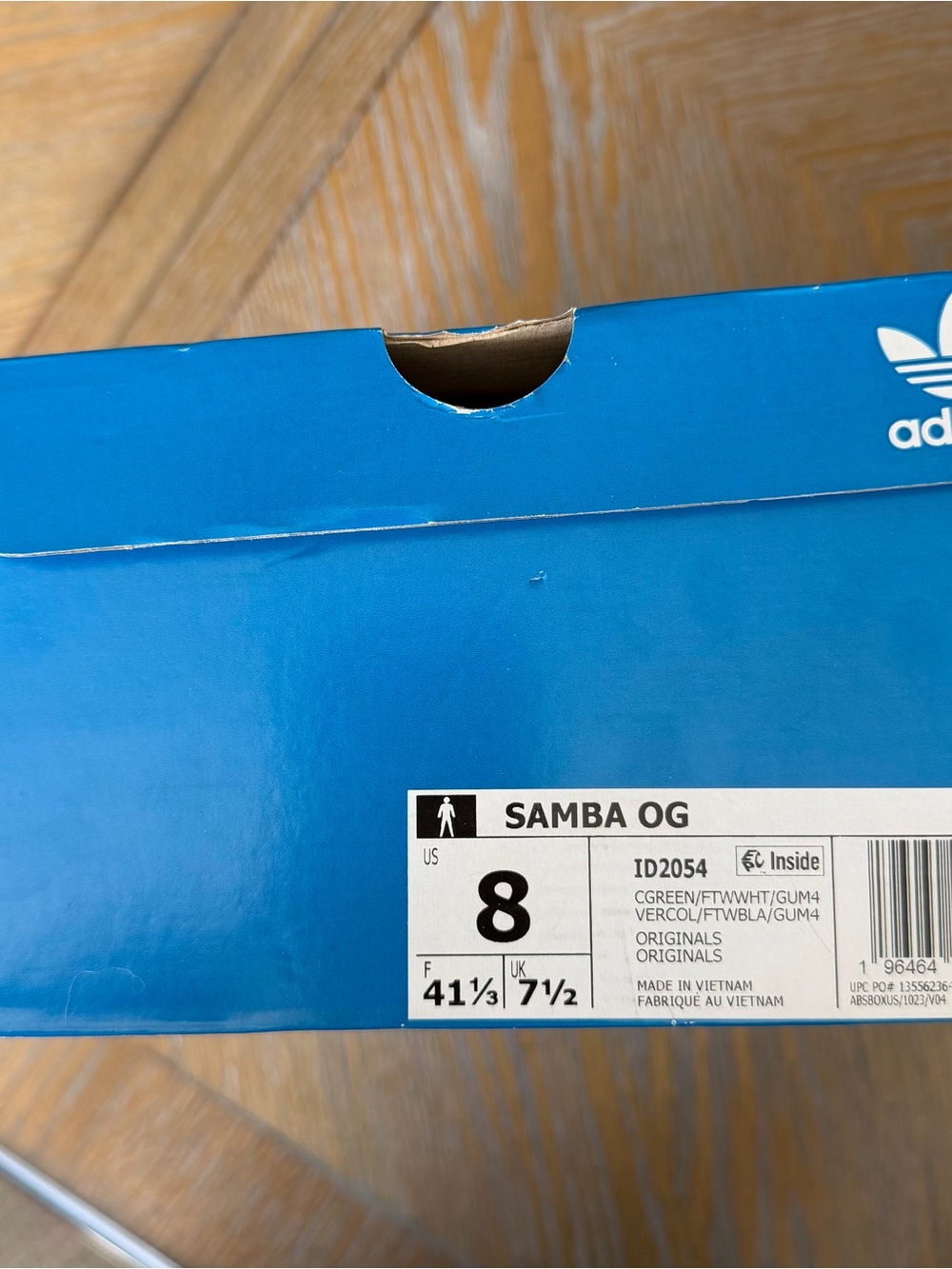 Adidas Samba OG Collegiate Green White Gum Sneakers Size 8 / Women’s 9 NWT - Picture 3 of 7